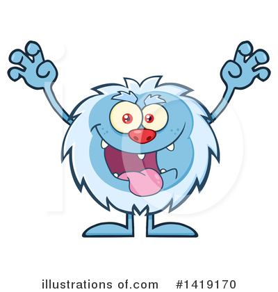 Abominable Snowman Clipart #1419170 by Hit Toon