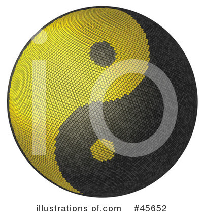 Royalty-Free (RF) Yin Yang Clipart Illustration by Michael Schmeling - Stock Sample #45652