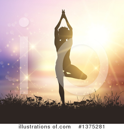 Royalty-Free (RF) Yoga Clipart Illustration by KJ Pargeter - Stock Sample #1375281
