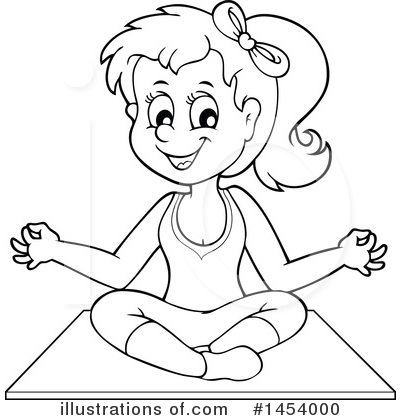 Royalty-Free (RF) Yoga Clipart Illustration by visekart - Stock Sample #1454000