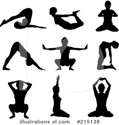 Royalty-Free (RF) Yoga Clipart Illustration by KJ Pargeter - Stock Sample #215138