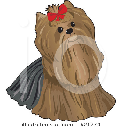 Royalty-Free (RF) Yorkie Clipart Illustration by Maria Bell - Stock Sample #21270