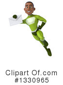 Young Black Green Male Super Hero Clipart #1330965 by Julos