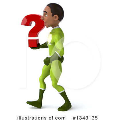 Young Black Green Male Super Hero Clipart #1343135 by Julos