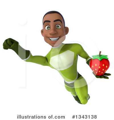 Young Black Green Male Super Hero Clipart #1343138 by Julos