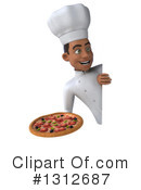Young Black Male Chef Clipart #1312687 by Julos