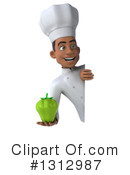 Young Black Male Chef Clipart #1312987 by Julos