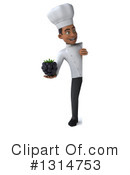 Young Black Male Chef Clipart #1314753 by Julos
