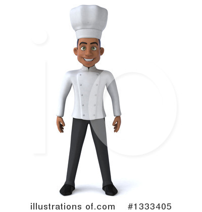 Young Black Male Chef Clipart #1333405 by Julos