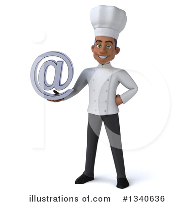 Young Black Male Chef Clipart #1340636 by Julos