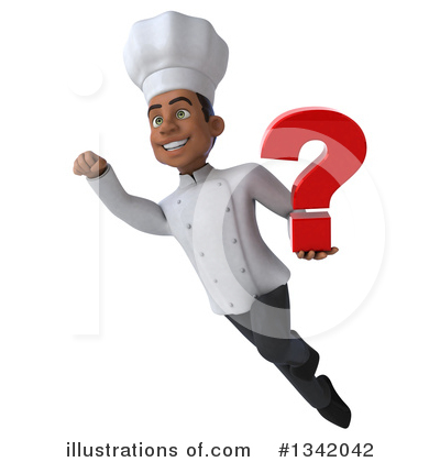 Royalty-Free (RF) Young Black Male Chef Clipart Illustration by Julos - Stock Sample #1342042