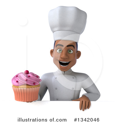 Royalty-Free (RF) Young Black Male Chef Clipart Illustration by Julos - Stock Sample #1342046