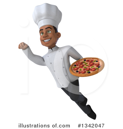 Royalty-Free (RF) Young Black Male Chef Clipart Illustration by Julos - Stock Sample #1342047