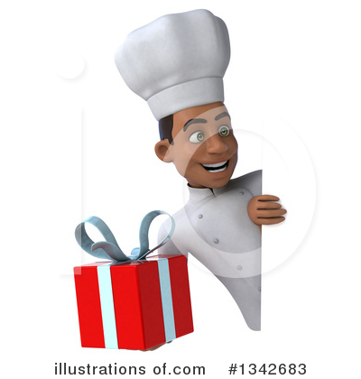 Royalty-Free (RF) Young Black Male Chef Clipart Illustration by Julos - Stock Sample #1342683