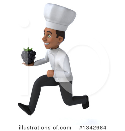 Royalty-Free (RF) Young Black Male Chef Clipart Illustration by Julos - Stock Sample #1342684
