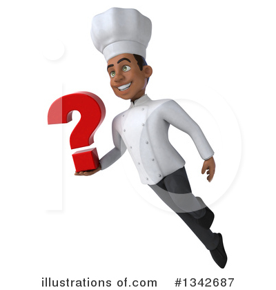 Royalty-Free (RF) Young Black Male Chef Clipart Illustration by Julos - Stock Sample #1342687