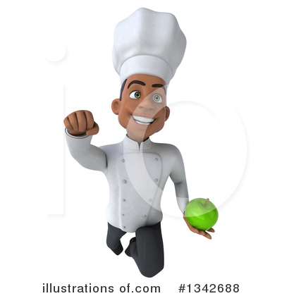 Royalty-Free (RF) Young Black Male Chef Clipart Illustration by Julos - Stock Sample #1342688