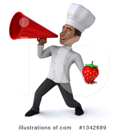 Royalty-Free (RF) Young Black Male Chef Clipart Illustration by Julos - Stock Sample #1342689