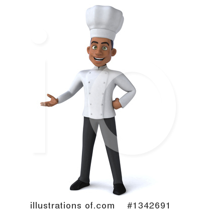 Young Black Male Chef Clipart #1342691 by Julos