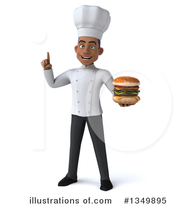 Young Black Male Chef Clipart #1349895 by Julos