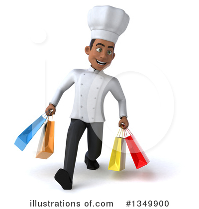 Young Black Male Chef Clipart #1349900 by Julos