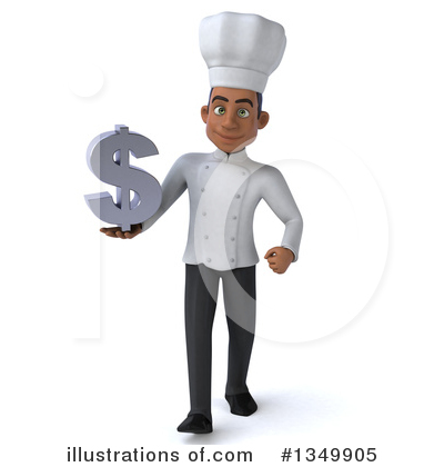 Young Black Male Chef Clipart #1349905 by Julos