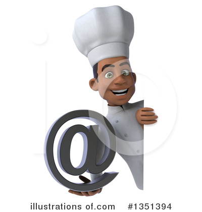Young Black Male Chef Clipart #1351394 by Julos