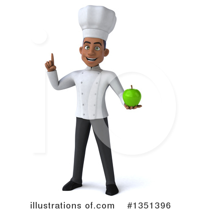 Young Black Male Chef Clipart #1351396 by Julos