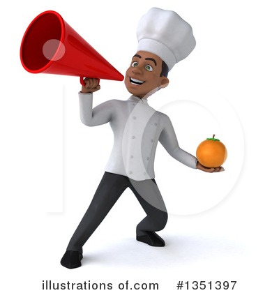 Young Black Male Chef Clipart #1351397 by Julos