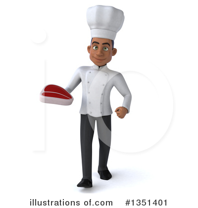 Young Black Male Chef Clipart #1351401 by Julos