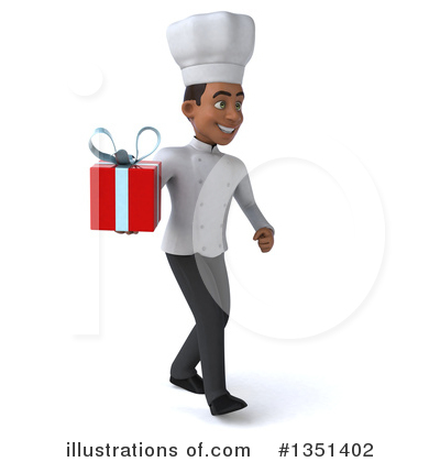 Young Black Male Chef Clipart #1351402 by Julos