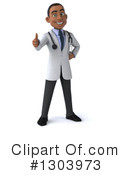 Young Black Male Doctor Clipart #1303973 by Julos