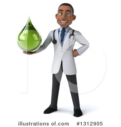 Young Black Male Doctor Clipart #1312905 by Julos