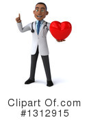 Young Black Male Doctor Clipart #1312915 by Julos