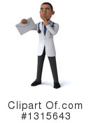 Young Black Male Doctor Clipart #1315643 by Julos