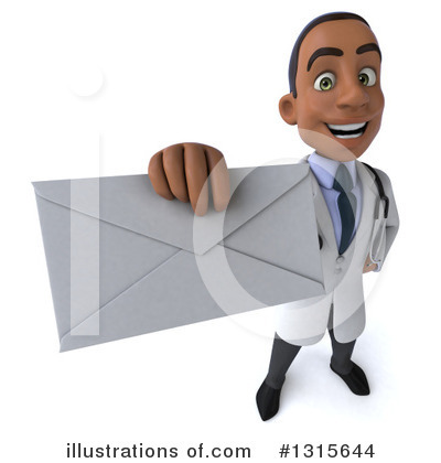 Young Black Male Doctor Clipart #1315644 by Julos