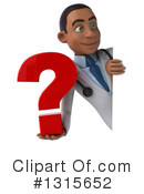 Young Black Male Doctor Clipart #1315652 by Julos