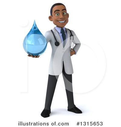 Young Black Male Doctor Clipart #1315653 by Julos