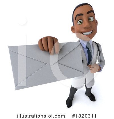 Young Black Male Doctor Clipart #1320311 by Julos