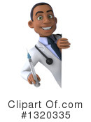 Young Black Male Doctor Clipart #1320335 by Julos