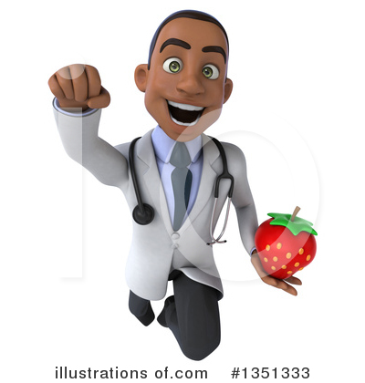 Royalty-Free (RF) Young Black Male Doctor Clipart Illustration by Julos - Stock Sample #1351333