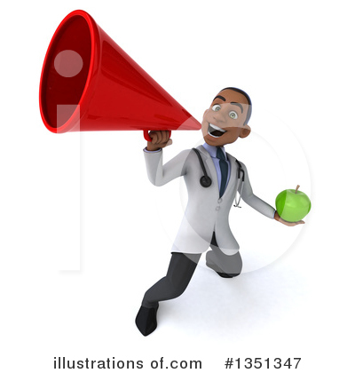 Royalty-Free (RF) Young Black Male Doctor Clipart Illustration by Julos - Stock Sample #1351347