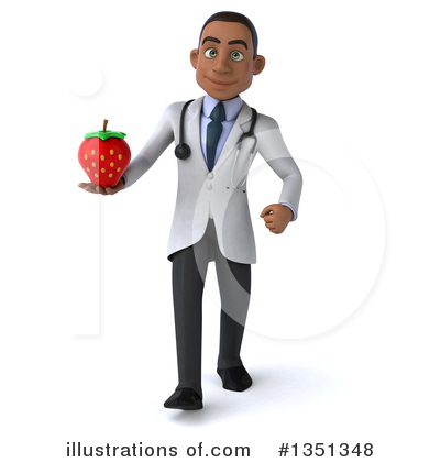 Young Black Male Doctor Clipart #1351348 by Julos