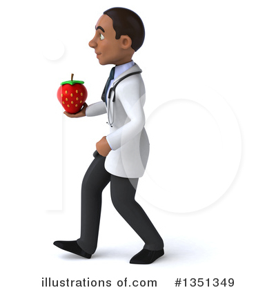 Young Black Male Doctor Clipart #1351349 by Julos