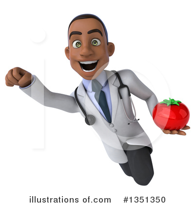 Young Black Male Doctor Clipart #1351350 by Julos
