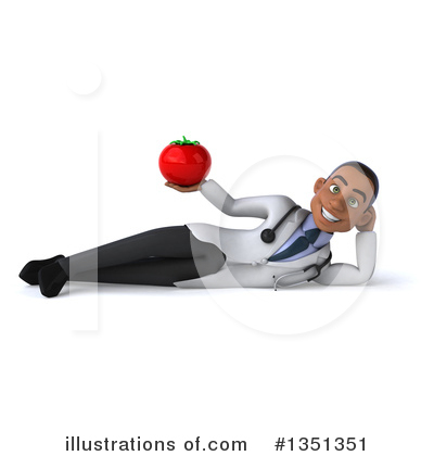 Royalty-Free (RF) Young Black Male Doctor Clipart Illustration by Julos - Stock Sample #1351351