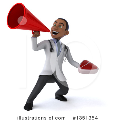 Young Black Male Doctor Clipart #1351354 by Julos