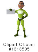 Young Black Male Green Super Hero Clipart #1318595 by Julos