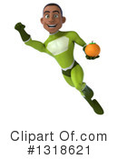 Young Black Male Green Super Hero Clipart #1318621 by Julos