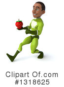 Young Black Male Green Super Hero Clipart #1318625 by Julos